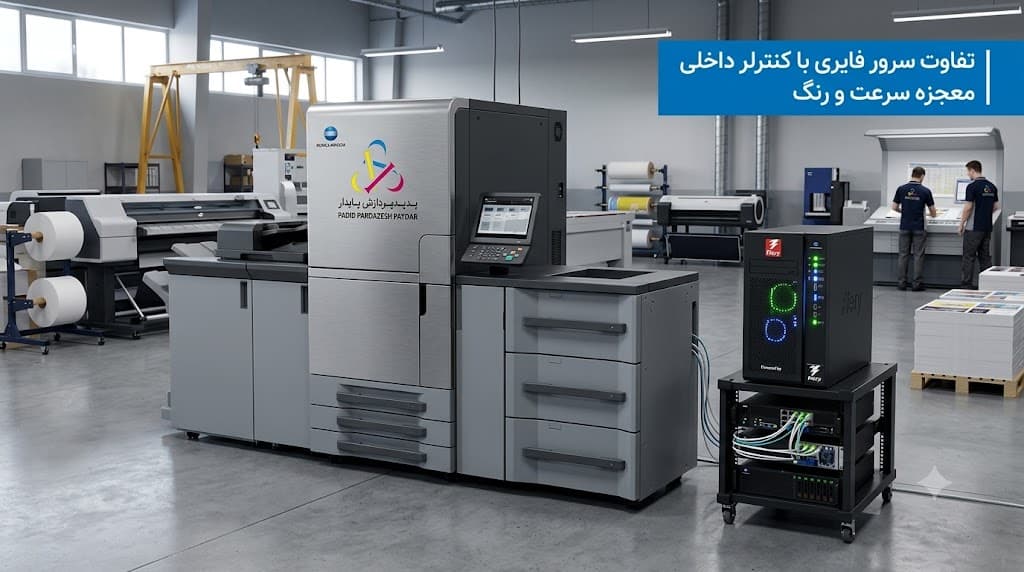 تفاوت سرور و کنترلر فایری با کنترلر داخلی کونیکا | چرا چاپخانههای صنعتی به Fiery نیاز دارند؟
