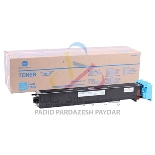 تونر کارتریج اورجینال کونیکا مینولتا 654 750 754 مدل TN711 آبی